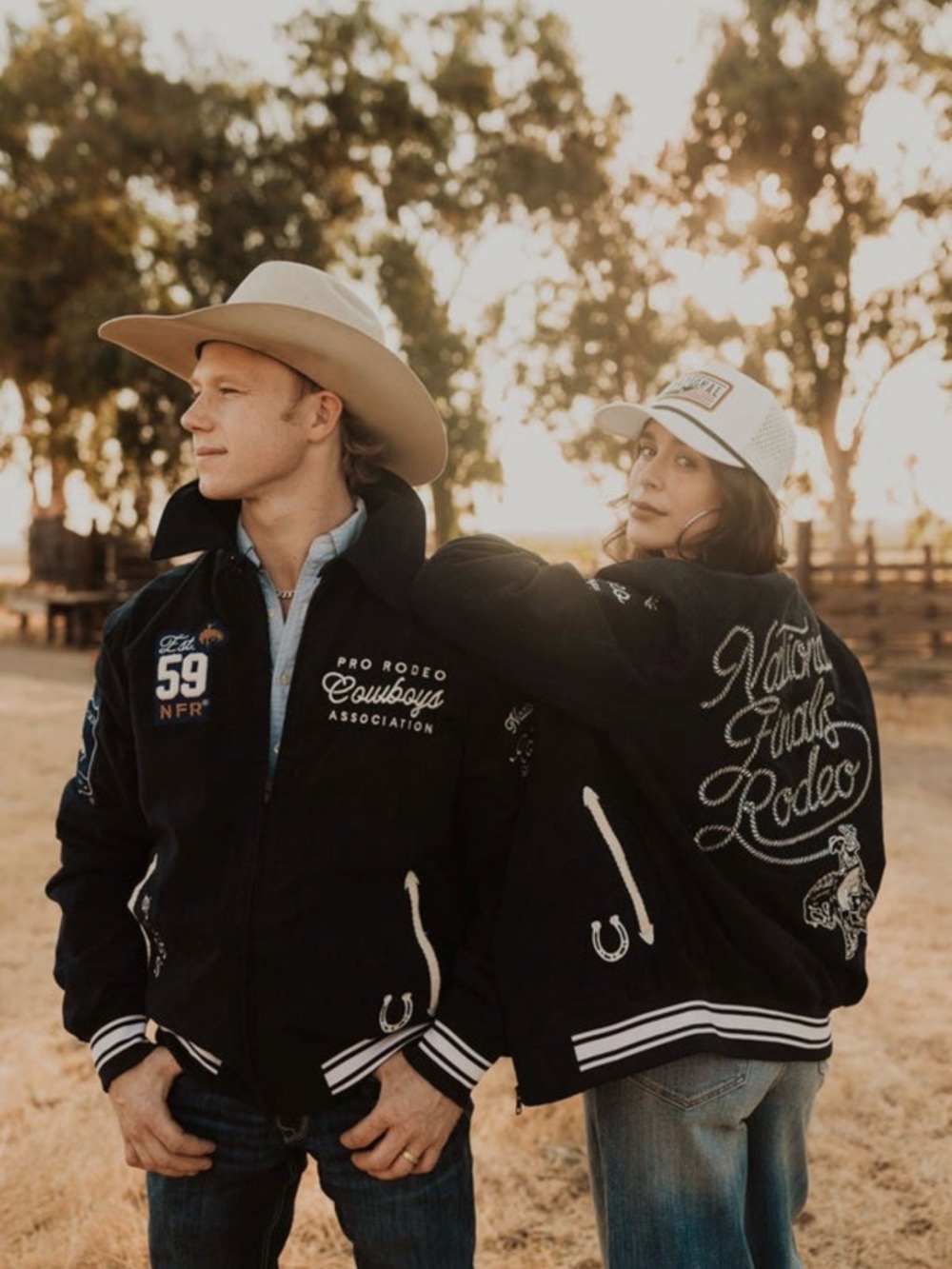 Men's Black Rodeo-Inspired Bomber Jacket - National Finals Style